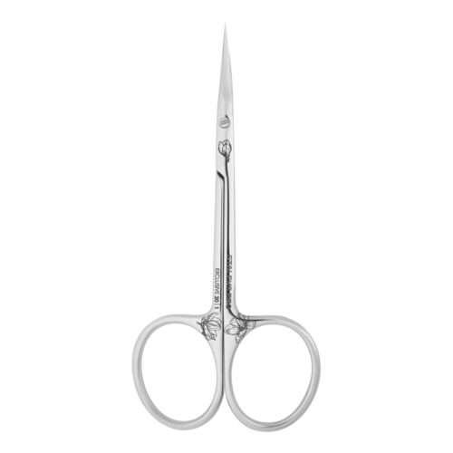 Forfecuta profesionala pentru cuticule, extracurbata, Staleks Exclusive Magnolia, dimensiune lama - 21 mm