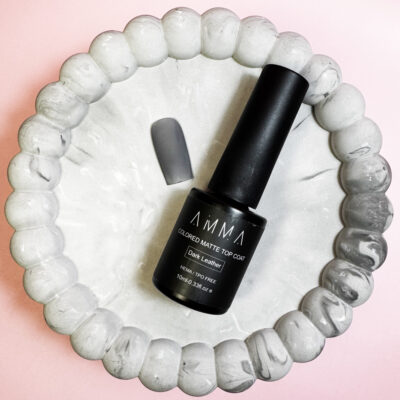 AMMA Dark Leather Color Matte Top Coat, T04, 10 ml